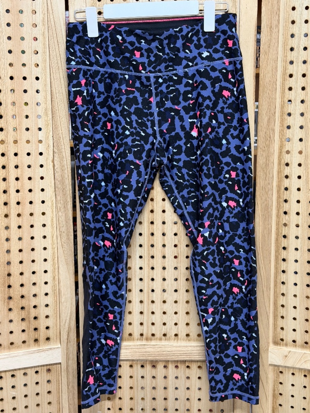 Calvin Klein Performance Leopard Print Leggings L/G High Rise Athletic
